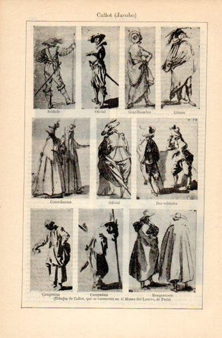 LAMINA V16794: Dibujos de Callot del Museo del Louvre