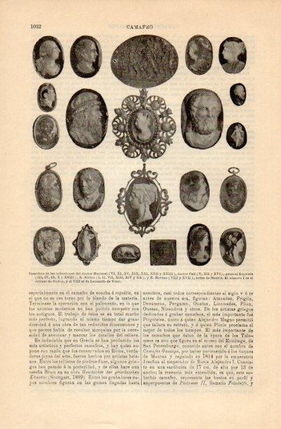 LAMINA V16798: Camafeos de las colecciones del doctor Mariscal