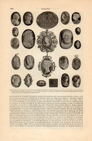 LAMINA V16798: Camafeos de las colecciones del doctor Mariscal
