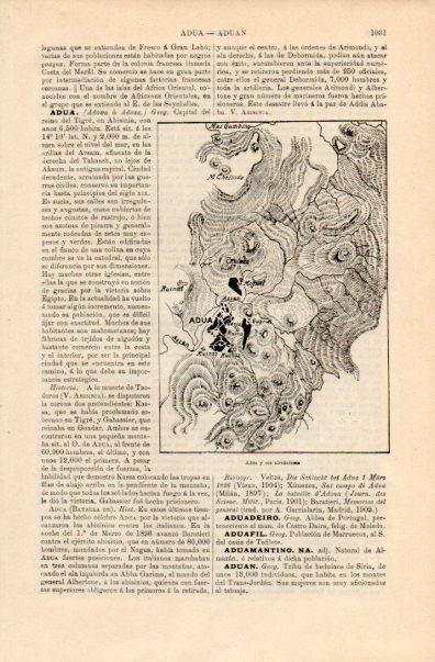 LAMINA V16410: Mapa de Adua y alrededores