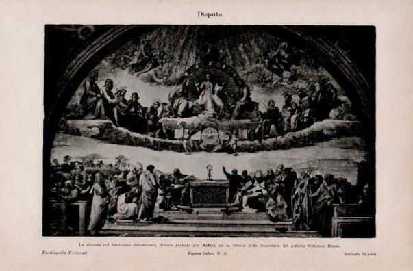 LAMINA V16418: La disputa del Santisimo Sacramento por Rafael 