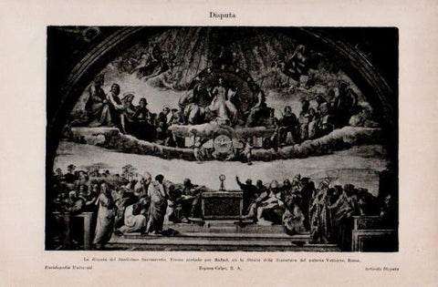 LAMINA V16418: La disputa del Santisimo Sacramento por Rafael 