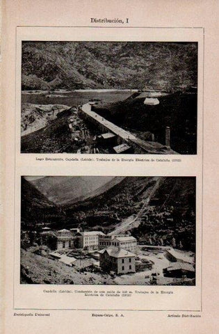 LAMINA V16425: Vista del lago Estangento y Capdella  en Lleida