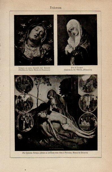 LAMINA V16444: Dolorosa por Ticiano y Dolorosa por Quintin Metsys
