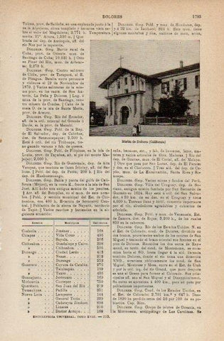 LAMINA V16445: Mision de Dolores en California