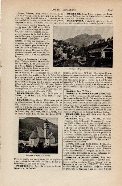 LAMINA V16450: Iglesia y puente en Domegge, Italia