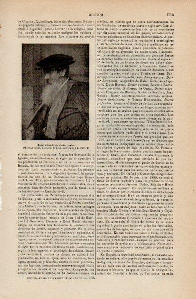 LAMINA V16432: Toga y tocado de doctor ingles