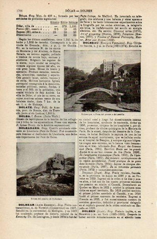 LAMINA V16436: Puente y castillo de Dolceacqua, Italia