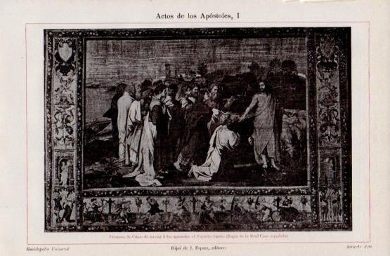 LAMINA V16335: Promesa de Cristo, tapiz de la Real Casa española