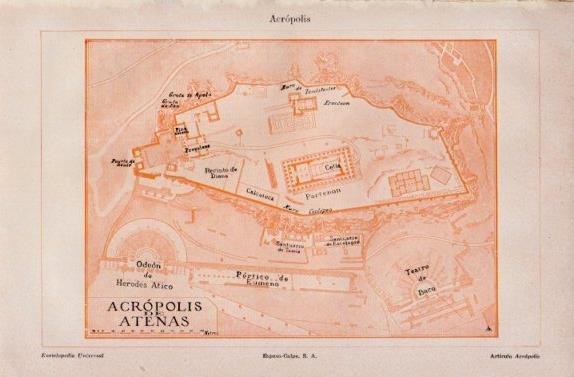 LAMINA V16322: Plano de la Acropolis de Atenas