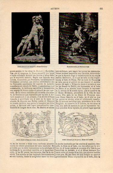 LAMINA V16326: Muerte de Acteon por Herrmann-Leon