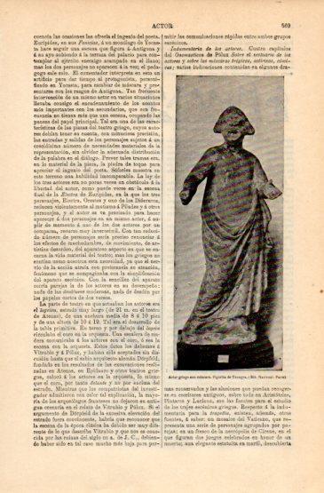 LAMINA V16330: Figurita de Tanagra actor griego con mascara
