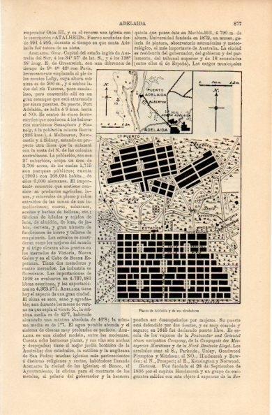 LAMINA V16378: Plano de Adelaida y sus alrededores, Australia