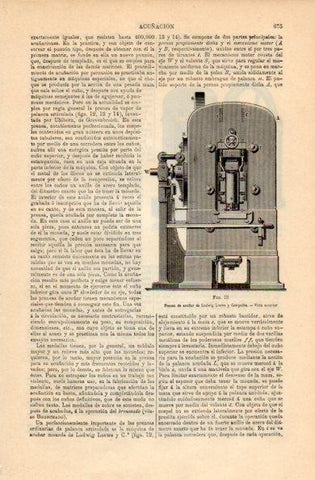 LAMINA V16358: Prensa de acuñar de Ludwing Loewe y Compañía