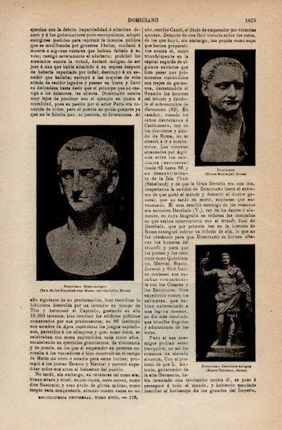 LAMINA V16458: Domiciano bustos y escultura