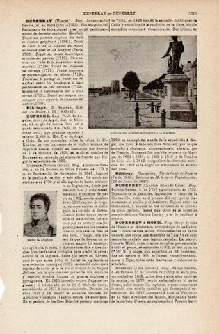 LAMINA V16564: Estatua del Almirante Duperre en La Rochela