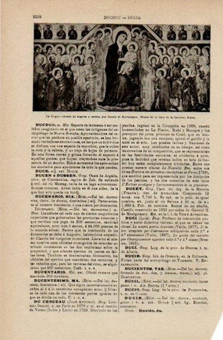 LAMINA V16540: La Virgen rodeada de angeles y santos por Dccio di Boninsegna