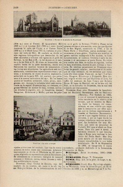 LAMINA V16550: Vistas de Dumfries, Escocia