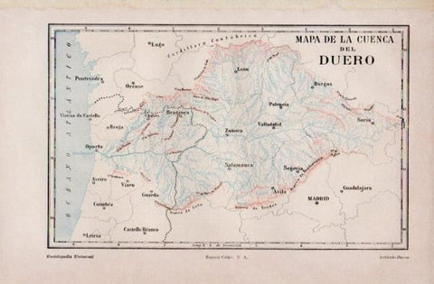 LAMINA V16541: Mapa de la cuenca del Duero