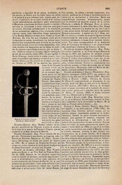 LAMINA V16534: Espada de Francisco Pizarro por Mateo Durante