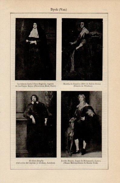 LAMINA V16598: Retratos varios por Van Dyck