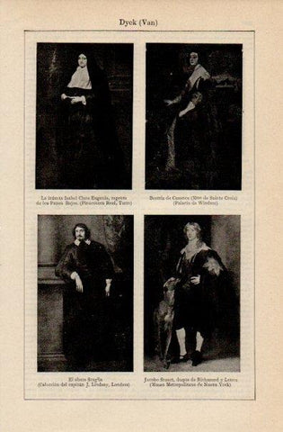 LAMINA V16598: Retratos varios por Van Dyck