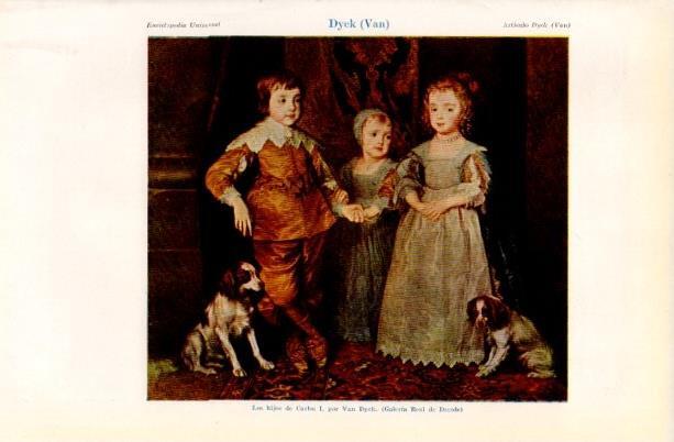 LAMINA V16599: Los hijos de Carlos I por Van Dyck
