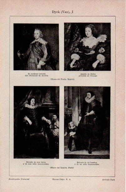 LAMINA V16600: Retratos por Van Dyck