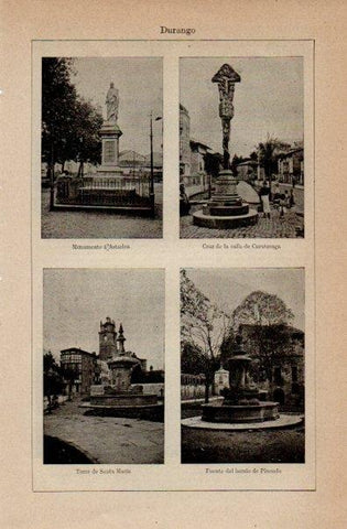 LAMINA V16569: Torre de Santa Maria y monumento a Astarloa en Durango