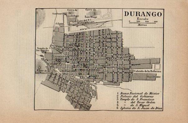 LAMINA V16572: Plano de Durango, Mexico