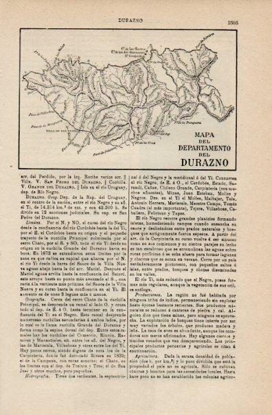 LAMINA V16573: Mapa del departamento del Durazno