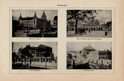LAMINA V16492: Vistas varias de Dortmund, Alemania