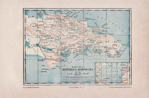 LAMINA V16463: Mapa de la Republica Dominicana