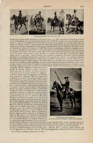 LAMINA V16517: Dragones alemanes del 1700, 1756, 1793 y 1804