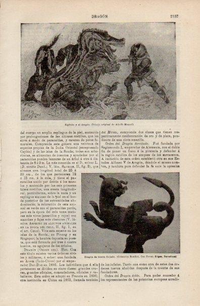 LAMINA V16515: Sigfrido y el leon por Adolfo Menzel