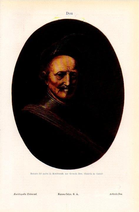LAMINA V16500: Retrato del padre de Rembrandt por Gerardo Dou
