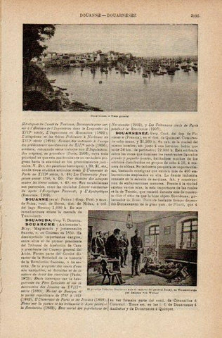 LAMINA V16504: Vista general de Douarnenez, Francia