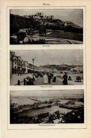 LAMINA V16509: Vistas varias de Dover, Inglaterra