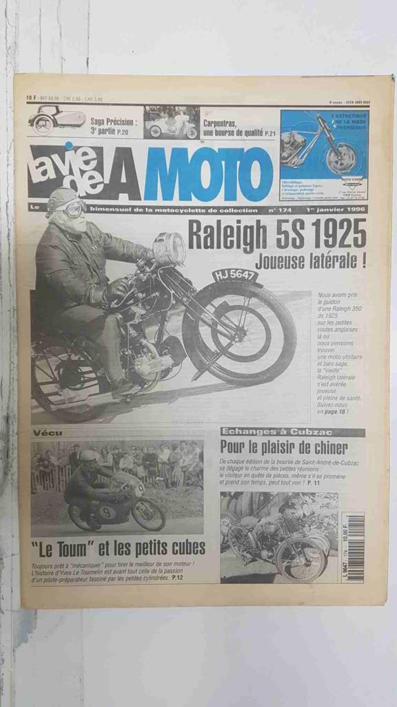 La Vie de la Moto, Numero 174: 1er janvier 1996 - Raleigh 5S 1925