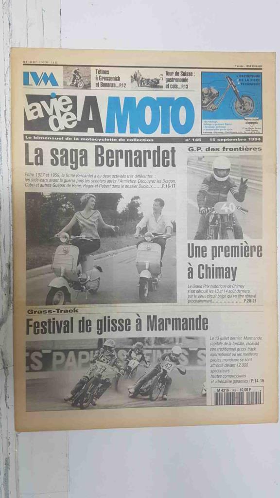 La Vie de la Moto, Numero 145: 15 septembre 1994 -  La saga Bernardet