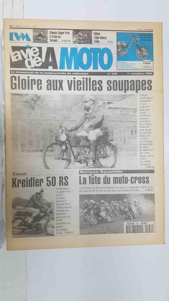 La Vie de la Moto, Numero 146: 1er octobre 1994 - Gloire aux vieilles soupapes