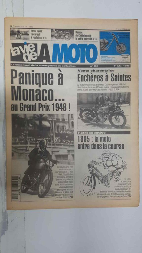 La Vie de la Moto, Numero 160: 1er mai 1995 - Panique a Monaco... au Grand Prix 1948