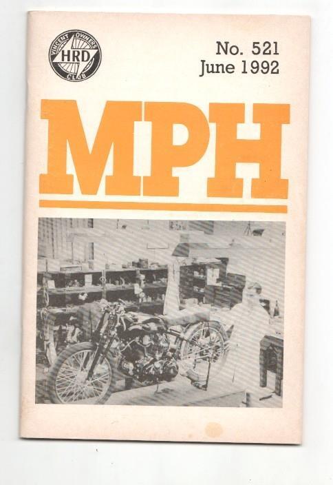 Revista / magazine MPH num 521, june 1992: Vincent HRD Owners Club