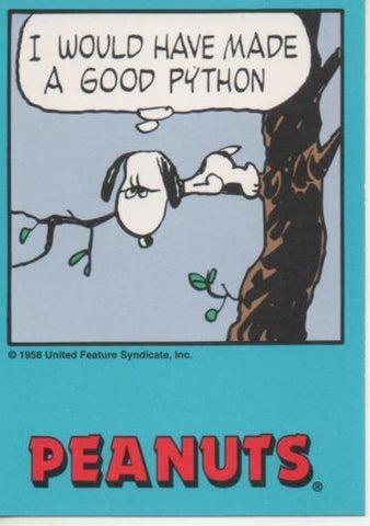 Cromo E003361: Trading Card. Peanuts Classics, nº 115 October 9, 1979