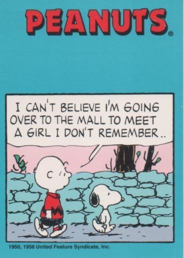Cromo E003317: Trading Card. Peanuts Classics, nº 47 July 25, 1989