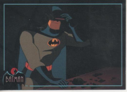 Cromo E003100: Trading Card. Batman, 51 of 100 Onleather Wings