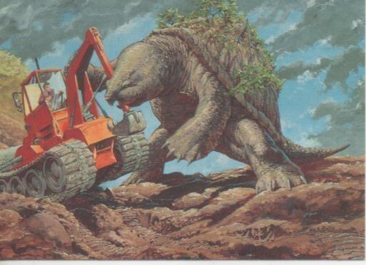 Cromo E003204: Trading Card, Master of the Macabre, nº 75 You Can Fien Godzilla When You Really Need Him