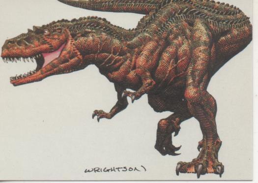Cromo E003201: Trading Card, Master of the Macabre, nº 72 T-Rex