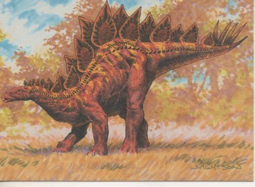 Cromo E003200: Trading Card, Master of the Macabre, nº 71 Stegosaurus