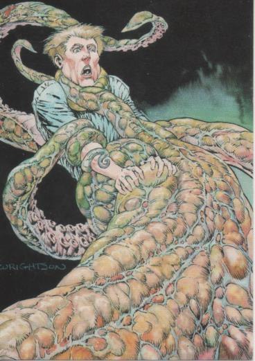 Cromo E003155: Trading Card, Master of the Macabre, nº 11 Tapeworm